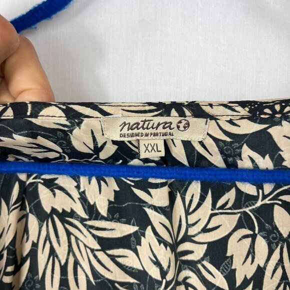 Natura Tiered Maxi Dress Womens L Botanical Minimalist Bohemian Flutter Boho - Picture 8 of 13